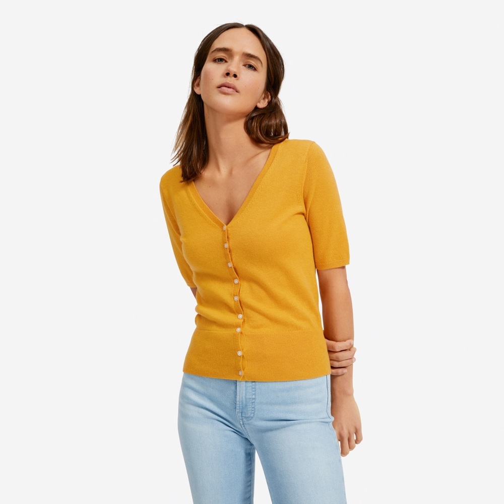 Everlane, size small marigold cardigan